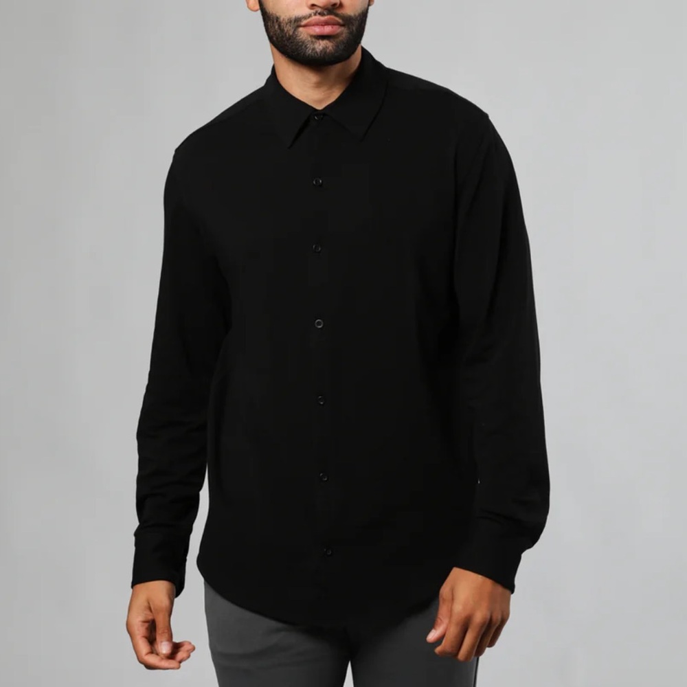 True‎ Classic Tee Long Sleeve Knit Shirt Black Large NWT in packaging